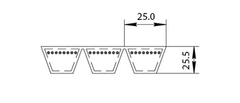 8v - Многоручьевые клиновые ремни — MULTIBELT